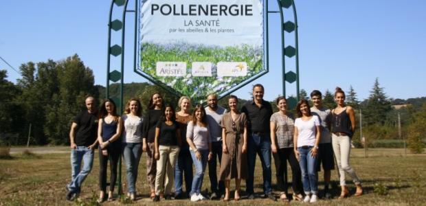 The Pollenergie team on the production site in Saint Hilaire de Lusignan