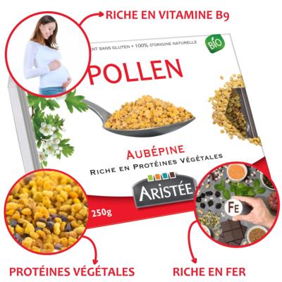 Pollen frais d'aubpine bio